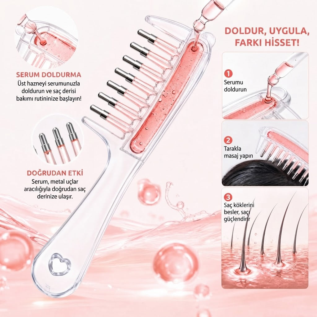 Rootiva™ Saç Kökü Serum Tarağı