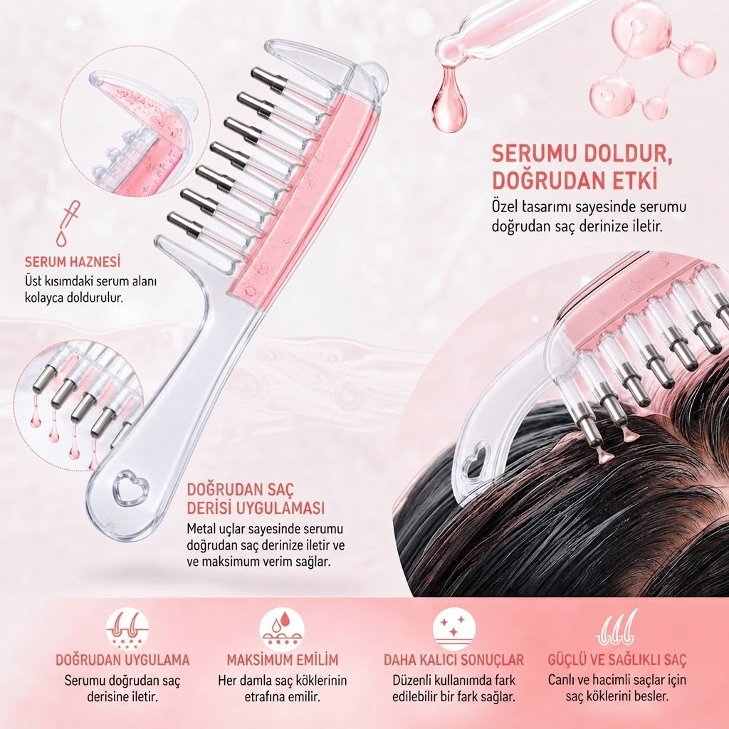 Rootiva™ Saç Kökü Serum Tarağı